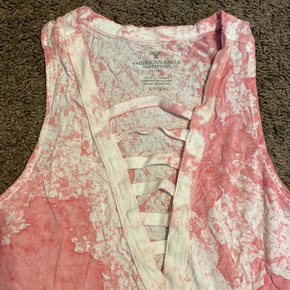 American eagle pink and white tank top - Picture 3 of 3